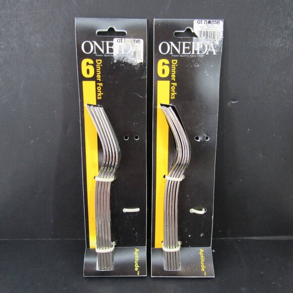 Oneida Stainless Flatware Dinner Forks Aptitude Design Lot of 10 Pieces New - Picture 1 of 7